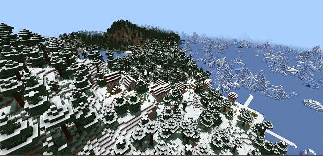 Semilla de aldea de la Edad de Hielo de Minecraft