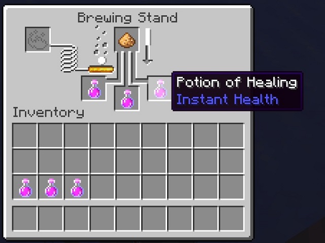 Elaboración de poción de curación 2 I Minecraft