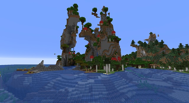 Montaña destruida en las mejores semillas de Minecraft Mountain Cave 1.18