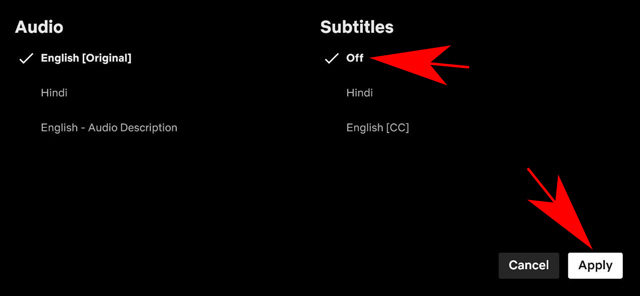 Cómo desactivar los subtítulos en Netflix