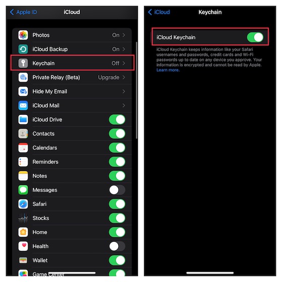 Sincroniza las contraseñas de Safari en iPhone y iPad 