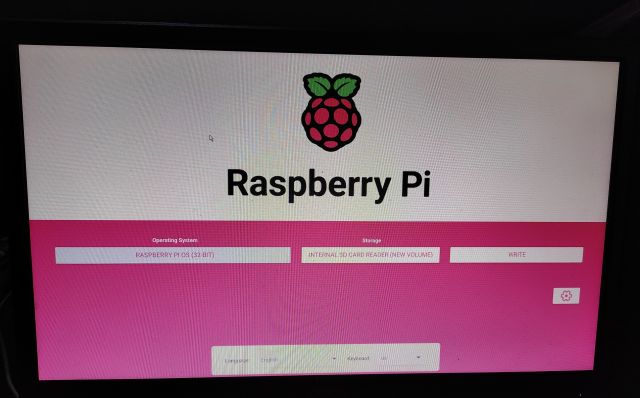 seleccione raspberry pi os desde la pantalla de instalación