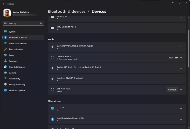 Lista de dispositivos bluetooth de emparejamiento de windows 11