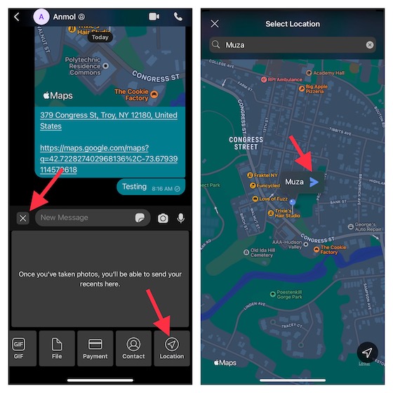 Compartir ubicación con Signal en iPhone