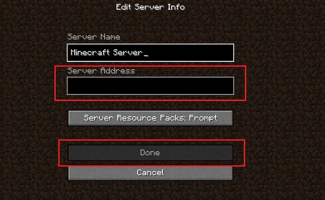 Regístrese y agregue un servidor Java de Minecraft