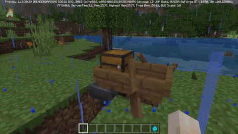 Cómo crear y usar un bote con un cofre en Minecraft