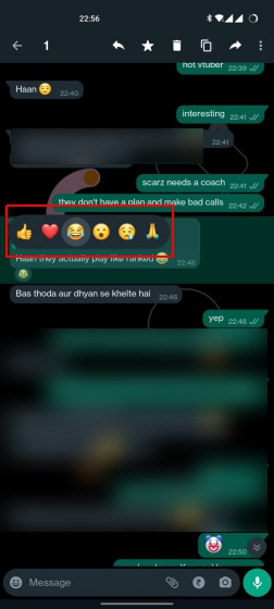 Cómo responder mensajes de WhatsApp con emoji