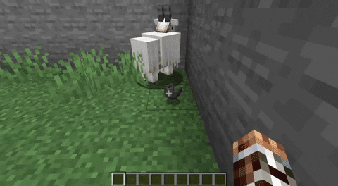 Usando cuerno de cabra en minecraft