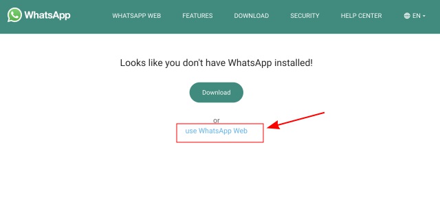 use la web whatsapp para enviar mensajes a personas que no son contactos