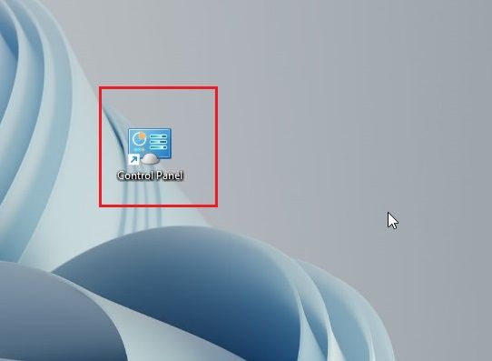 Crear un acceso directo para el Panel de control en Windows 11