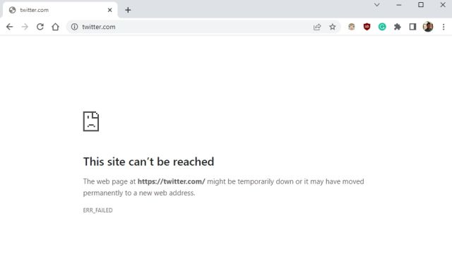 sitio web inaccesible