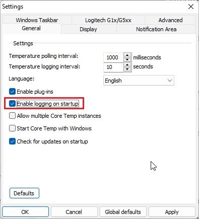 Supervise la temperatura de la CPU en Windows 11 con Core-Temp