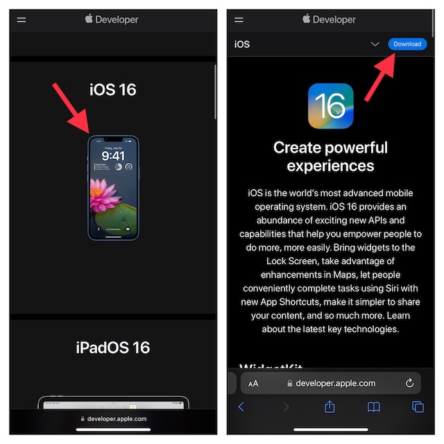 Cómo descargar e instalar iOS 16 Developer Beta en iPhone